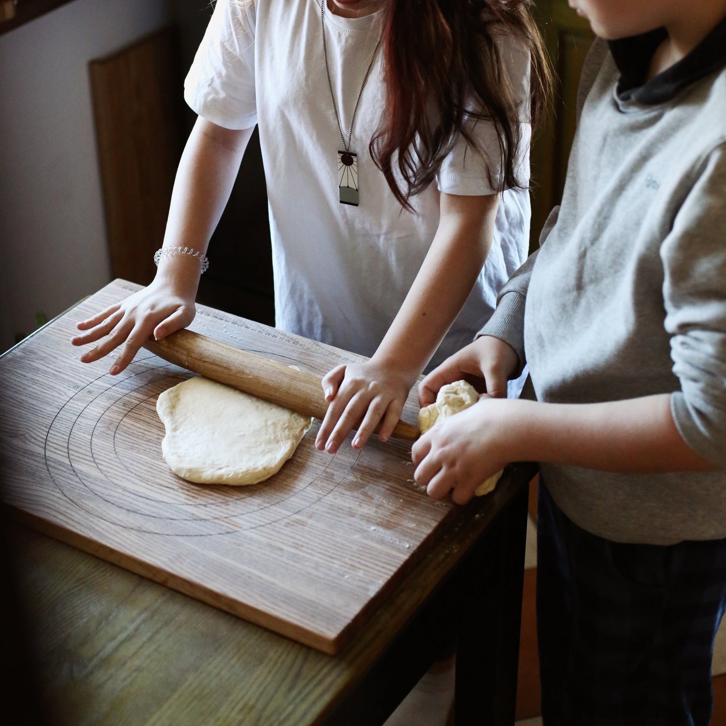 Personalized wooden dough rolling board with custom engraving