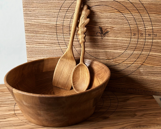 Handmade Rustic Wood Bowl for Dough Kitchen Decor Gift