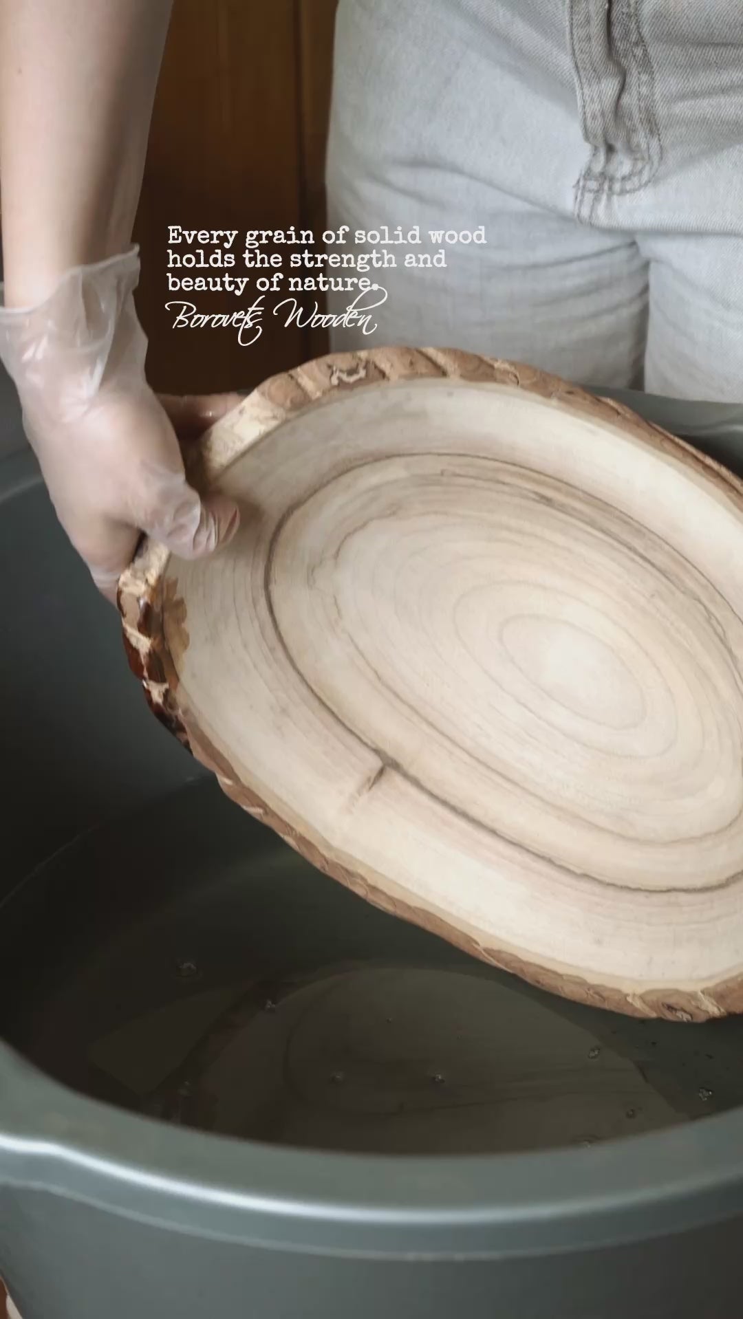 wooden centerpiece bowl handcrafted from walnut wood