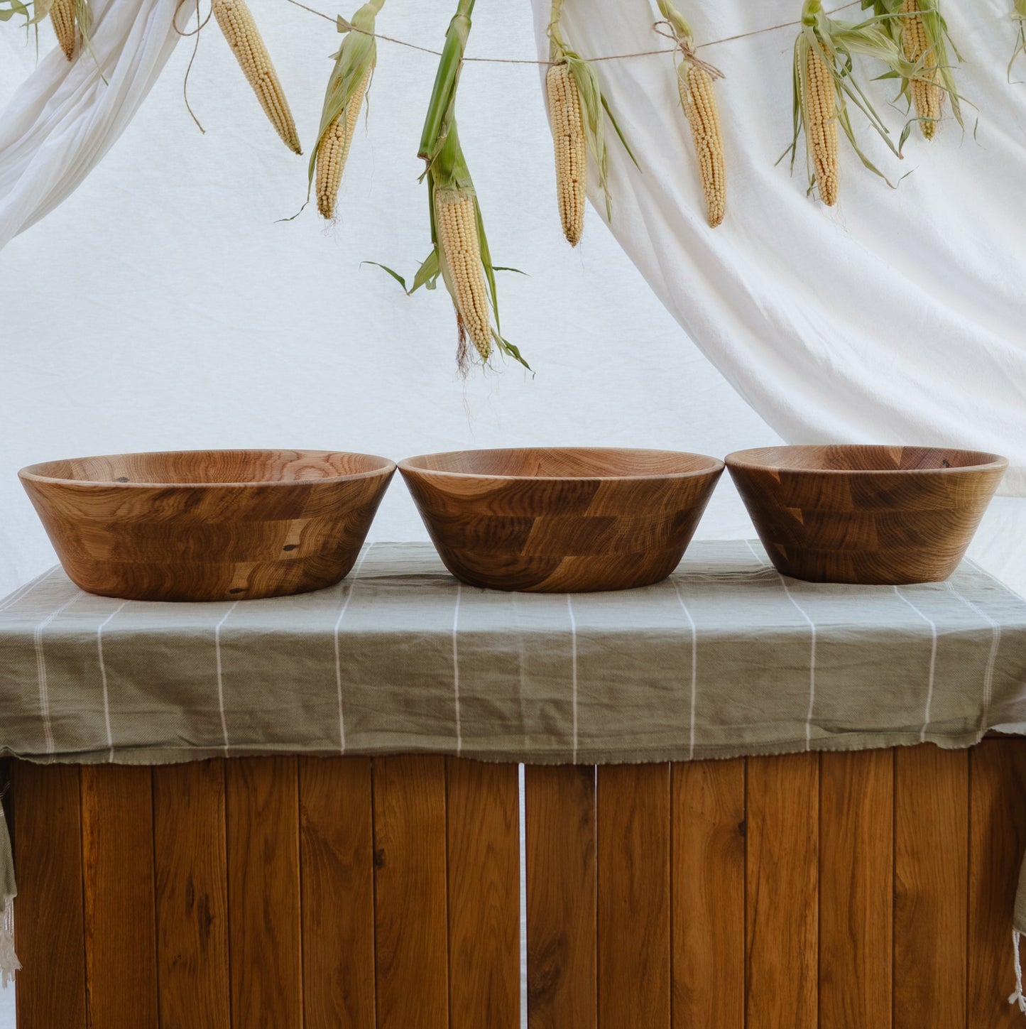 Eco-friendly wooden bread bowl with food safe finish handmade